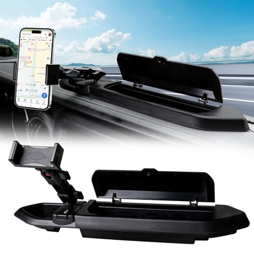 BESTAOO Car Phone Mount Compatible with 2018 2019 2020 2021 2022 2023 Jeep Wrangler JL JLU  Gladiator JT MultiMount Car Phone Holder Dash Tray System Kit with Cover Dont for OilElectric 4XE